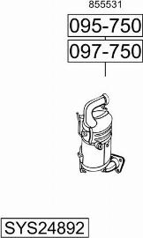 Bosal SYS24892 - Система выпуска ОГ avtokuzovplus.com.ua