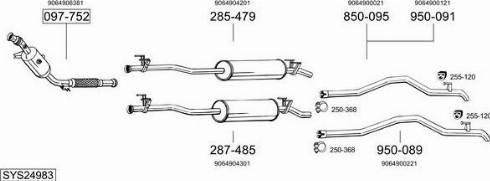 Bosal SYS24983 - Система выпуска ОГ avtokuzovplus.com.ua