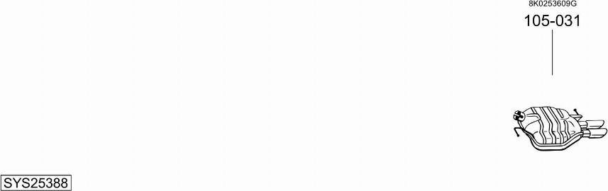 Bosal SYS25388 - Система випуску ОГ autocars.com.ua