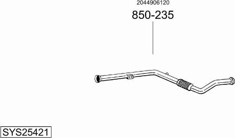 Bosal SYS25421 - Система випуску ОГ autocars.com.ua