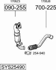 Bosal SYS25490 - Система випуску ОГ autocars.com.ua