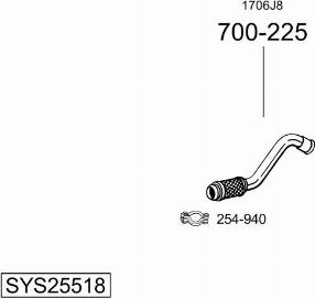 Bosal SYS25518 - Система выпуска ОГ avtokuzovplus.com.ua