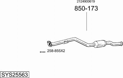 Bosal SYS25563 - Система выпуска ОГ avtokuzovplus.com.ua