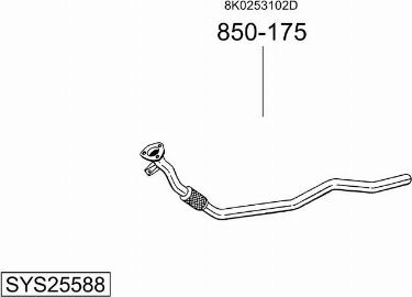 Bosal SYS25588 - Система випуску ОГ autocars.com.ua