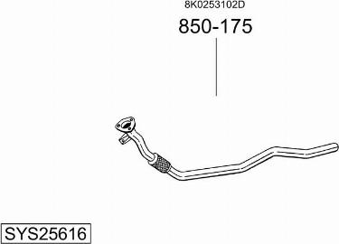 Bosal SYS25616 - Система выпуска ОГ avtokuzovplus.com.ua