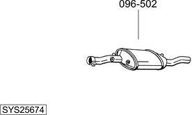 Bosal SYS25674 - Система випуску ОГ autocars.com.ua