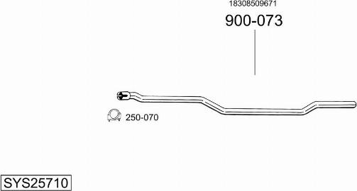 Bosal SYS25710 - Система випуску ОГ autocars.com.ua