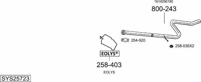 Bosal SYS25723 - Система випуску ОГ autocars.com.ua