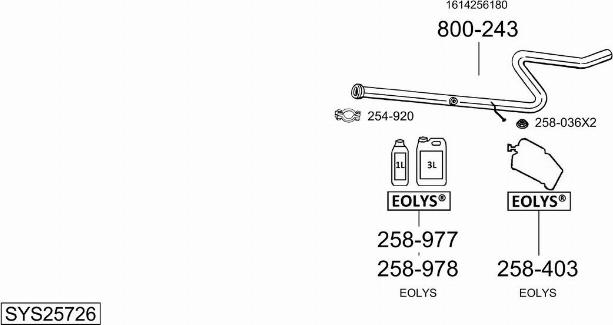 Bosal SYS25726 - Система випуску ОГ autocars.com.ua