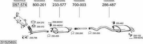 Bosal SYS25855 - Система випуску ОГ autocars.com.ua