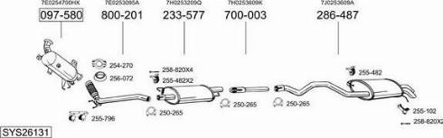 Bosal SYS26131 - Система випуску ОГ autocars.com.ua