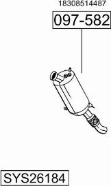 Bosal SYS26184 - Система випуску ОГ autocars.com.ua