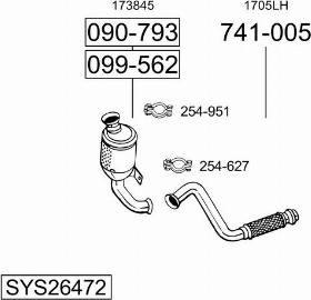 Bosal SYS26472 - Система випуску ОГ autocars.com.ua