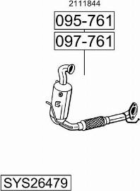 Bosal SYS26479 - Система випуску ОГ autocars.com.ua