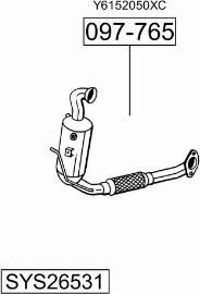 Bosal SYS26531 - Система випуску ОГ autocars.com.ua