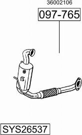 Bosal SYS26537 - Система випуску ОГ autocars.com.ua