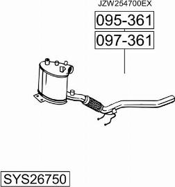 Bosal SYS26750 - Система випуску ОГ autocars.com.ua