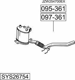 Bosal SYS26754 - Система випуску ОГ autocars.com.ua