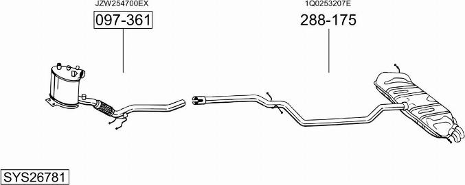 Bosal SYS26781 - Система випуску ОГ autocars.com.ua
