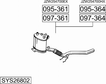 Bosal SYS26802 - Система випуску ОГ autocars.com.ua