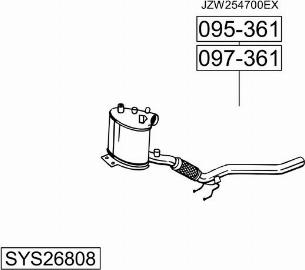 Bosal SYS26808 - Система випуску ОГ autocars.com.ua