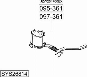 Bosal SYS26814 - Система випуску ОГ autocars.com.ua