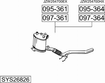 Bosal SYS26826 - Система випуску ОГ autocars.com.ua