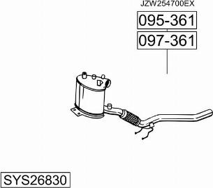 Bosal SYS26830 - Система випуску ОГ autocars.com.ua