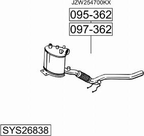 Bosal SYS26838 - Система випуску ОГ autocars.com.ua