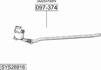 Bosal SYS26916 - Система випуску ОГ autocars.com.ua