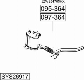 Bosal SYS26917 - Система випуску ОГ autocars.com.ua