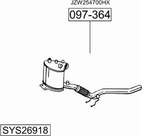 Bosal SYS26918 - Система випуску ОГ autocars.com.ua