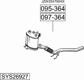 Bosal SYS26927 - Система випуску ОГ autocars.com.ua