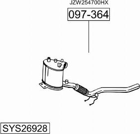 Bosal SYS26928 - Система випуску ОГ autocars.com.ua