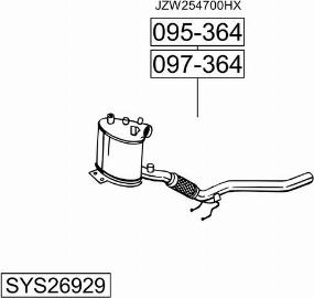 Bosal SYS26929 - Система випуску ОГ autocars.com.ua