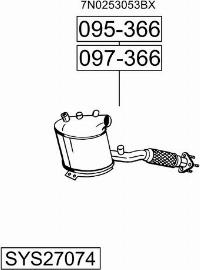 Bosal SYS27074 - Система випуску ОГ autocars.com.ua