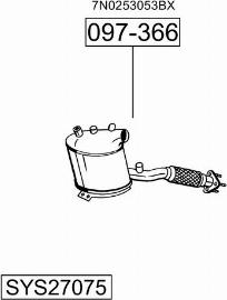 Bosal SYS27075 - Система випуску ОГ autocars.com.ua