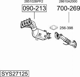 Bosal SYS27125 - Система випуску ОГ autocars.com.ua