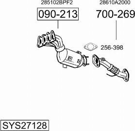 Bosal SYS27128 - Система випуску ОГ autocars.com.ua