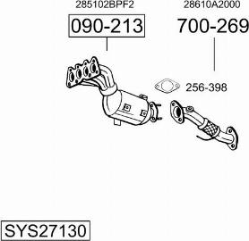 Bosal SYS27130 - Система випуску ОГ autocars.com.ua