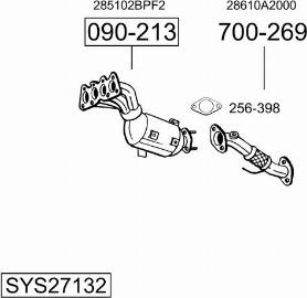 Bosal SYS27132 - Система випуску ОГ autocars.com.ua