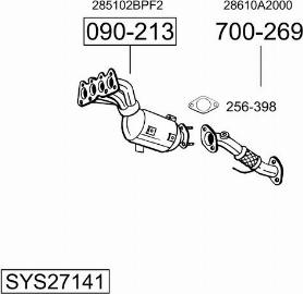 Bosal SYS27141 - Система випуску ОГ autocars.com.ua