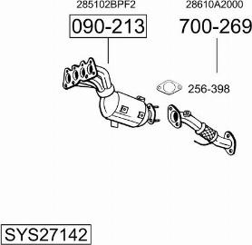 Bosal SYS27142 - Система випуску ОГ autocars.com.ua