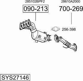Bosal SYS27146 - Система випуску ОГ autocars.com.ua