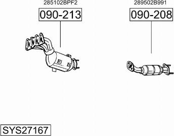 Bosal SYS27167 - Система випуску ОГ autocars.com.ua