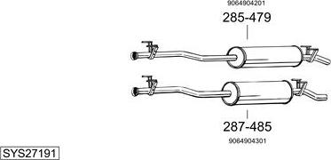 Bosal SYS27191 - Система выпуска ОГ avtokuzovplus.com.ua