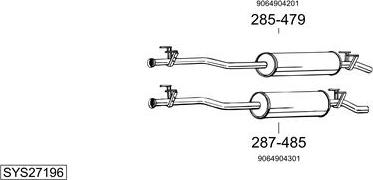 Bosal SYS27196 - Система выпуска ОГ avtokuzovplus.com.ua