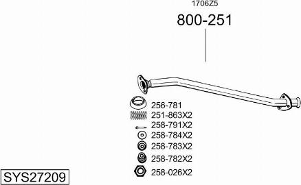 Bosal SYS27209 - Система випуску ОГ autocars.com.ua