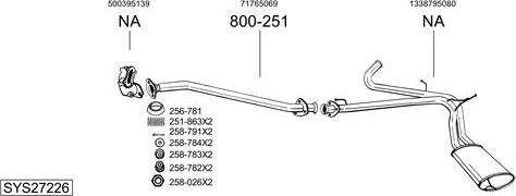 Bosal SYS27226 - Система випуску ОГ autocars.com.ua