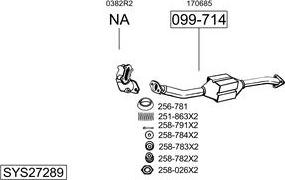 Bosal SYS27289 - Система випуску ОГ autocars.com.ua